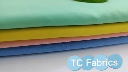 Tecido de embolsamento Tc de cor sólida 90% poliéster 10% algodão para camisa uniforme escolar