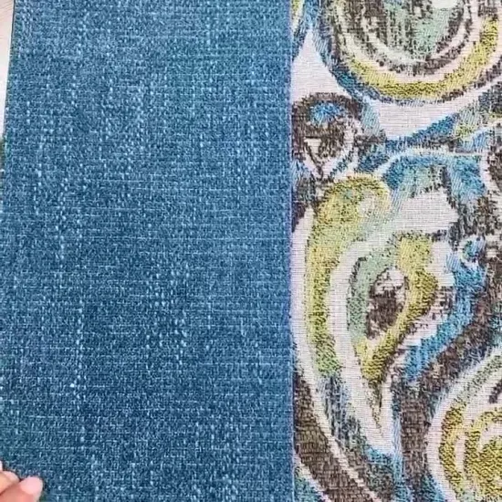 Estofamento de sofá em linho, tecido jacquard, tecido clássico para móveis, têxteis para casa